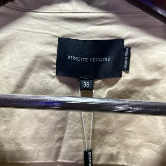 NWT Birgitte Herskind David Dress Trench Cutout Beige Women's Size 36 US 6